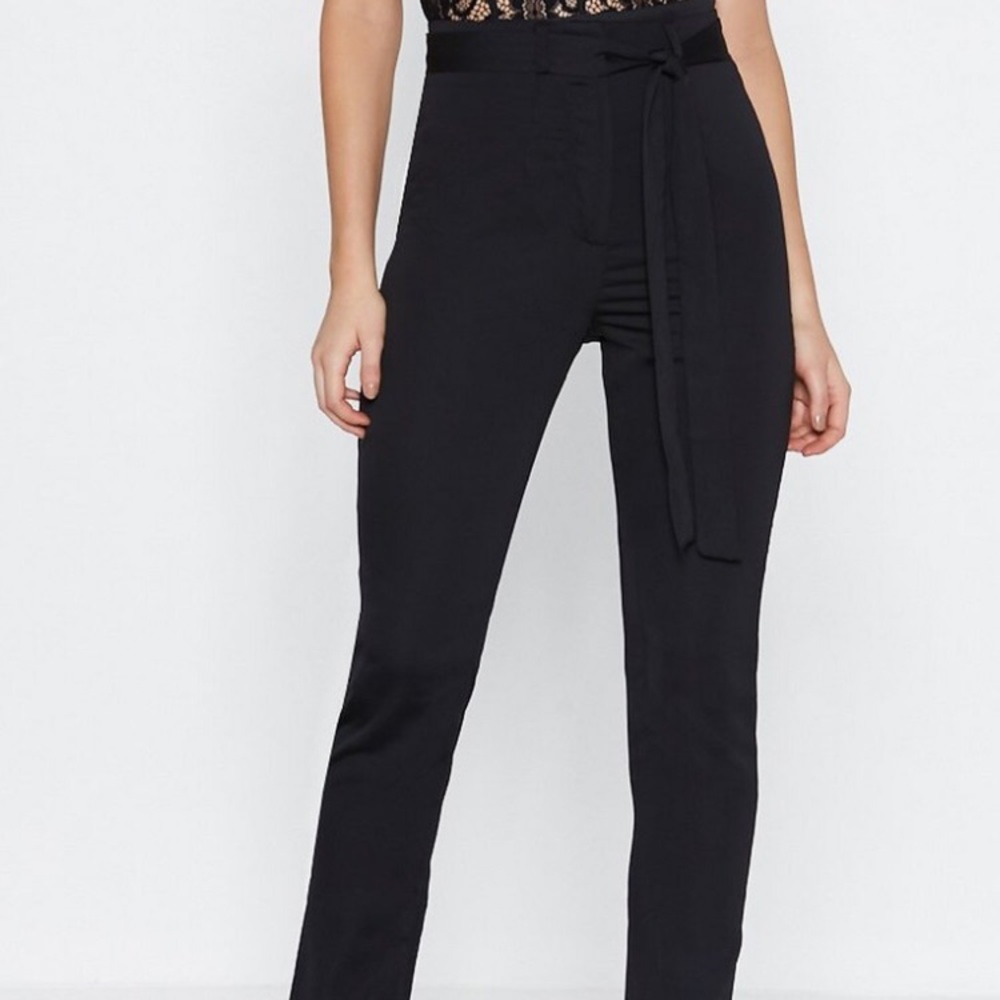 NWOT Nasty Gal Black Dress Pants, with belt
